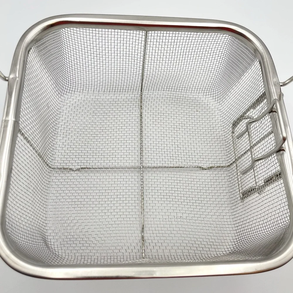 Genuine Copper Chef 8x8 Fry Basket W/ Handle Replacement Fits 9.5